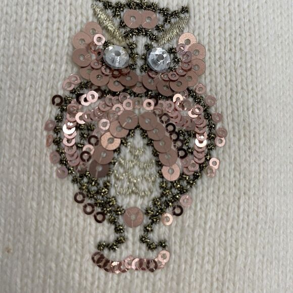 H&M Womens Wool Blend Owl Short Sleeve T-shirt Sweater Top SZ XS - Picture 4 of 10